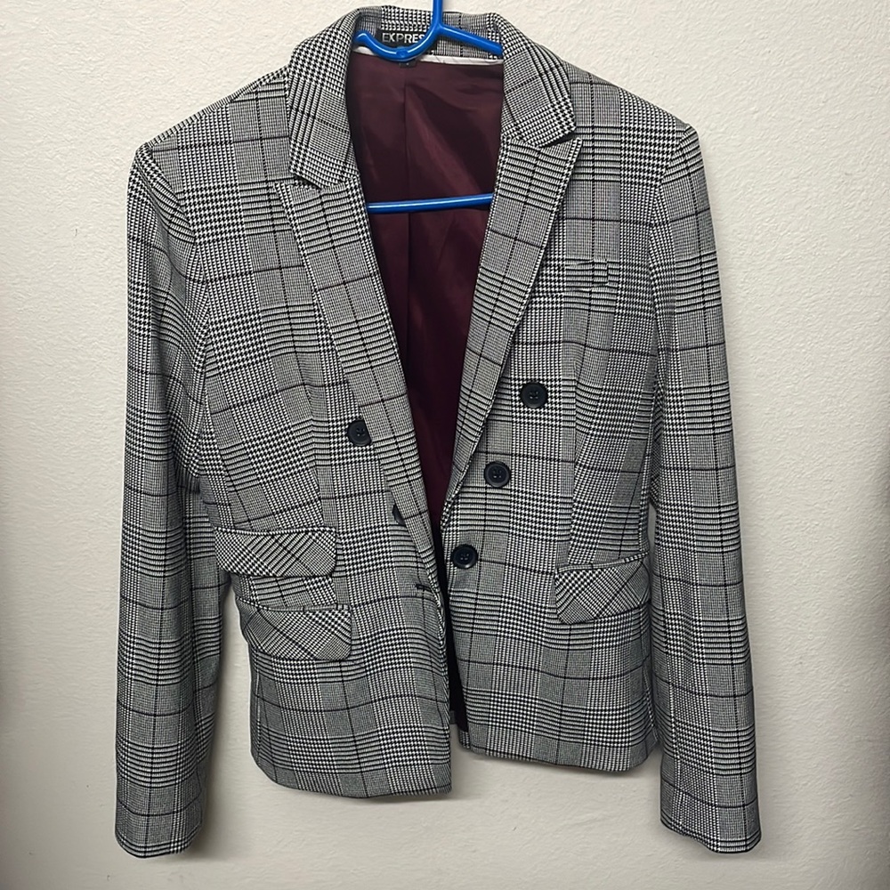 Plaid Express blazer - size 4